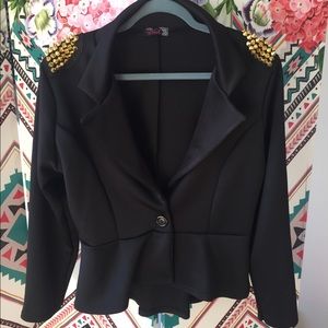 Gold stud rebel blazer